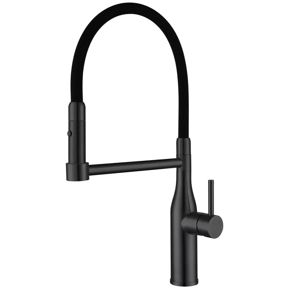 Смеситель для кухни Gappo G4398-51 с гибким изливом Черный (115388)