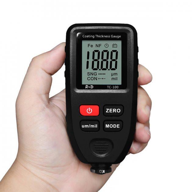 Товщиномір цифровий фарби R&D-TC100 0,1 мікрон/0-1300 Fe & NF - фото 3 Товщиномір цифровий фарби R&D-TC100 0,1 мікрон/0-1300 Fe & NF - фото 3