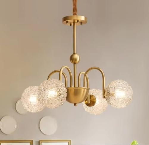 Люстра стельова LED Мозаїка 5007 на 4 плафони Золотий