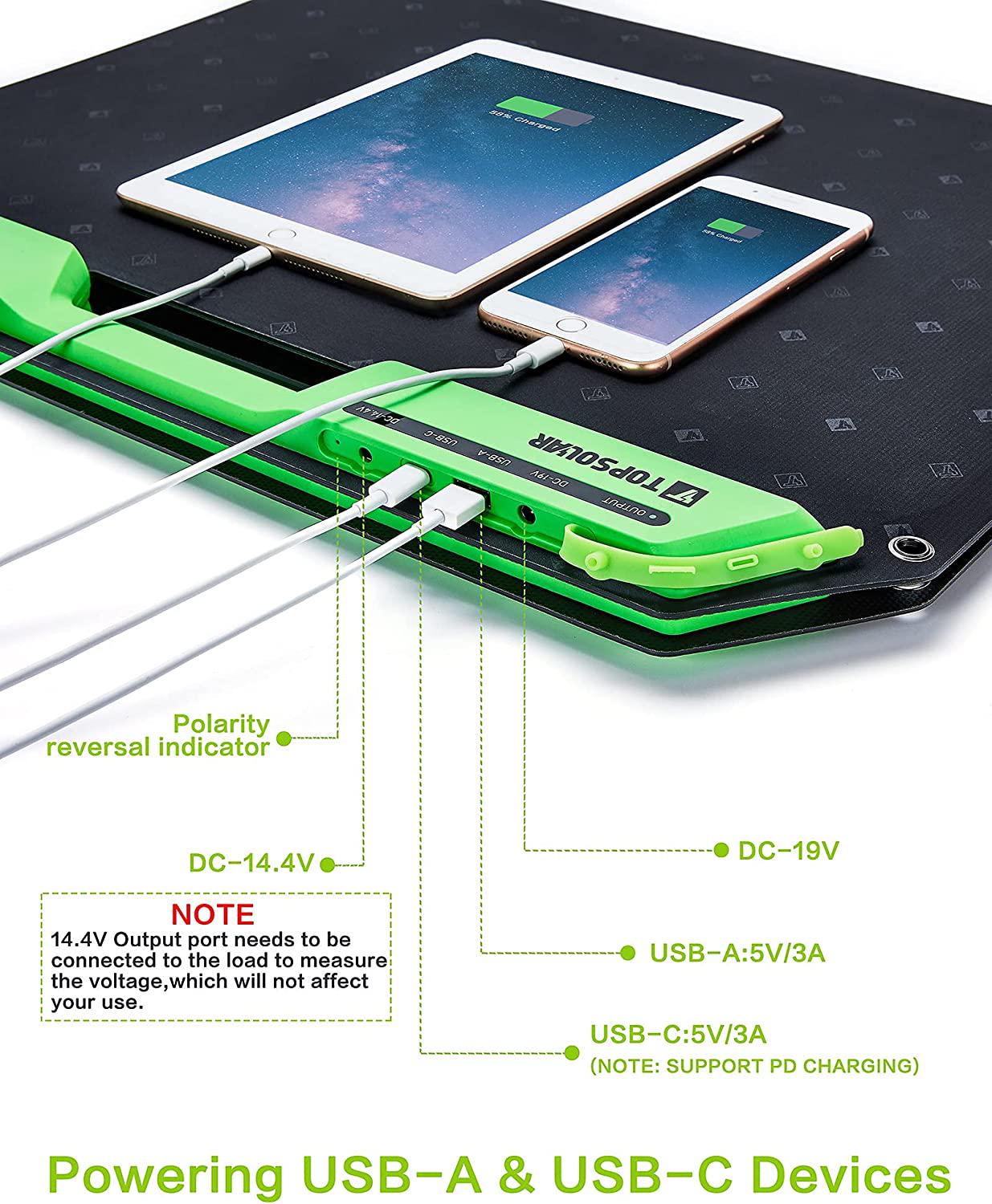 Солнечная панель TopSolar SolarFolio 60W 2 большие секции Black (000505) - фото 4 Солнечная панель TopSolar SolarFolio 60W 2 большие секции Black (000505) - фото 4