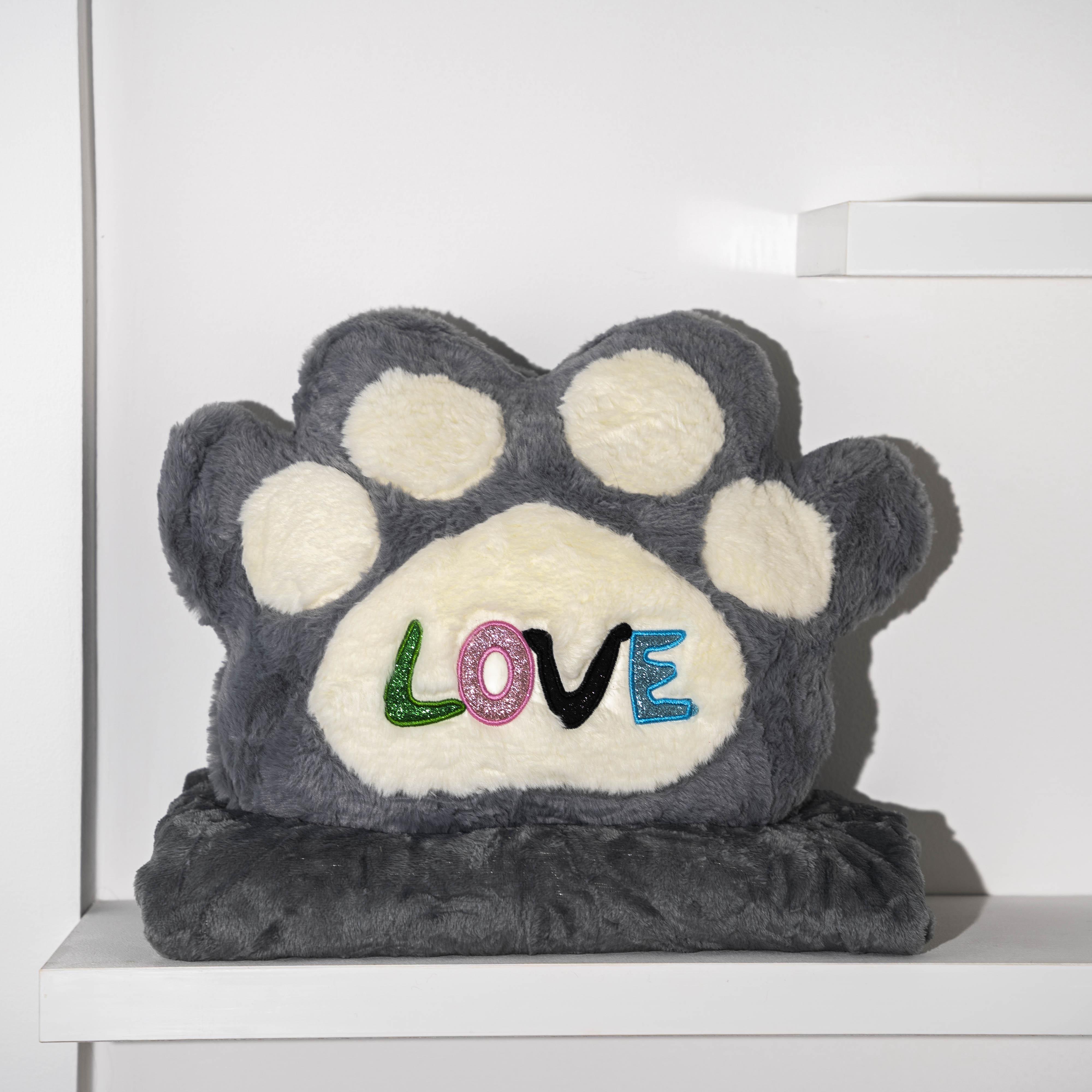 Плед-іграшка Лапка Love 120х160 см Сірий (89010)