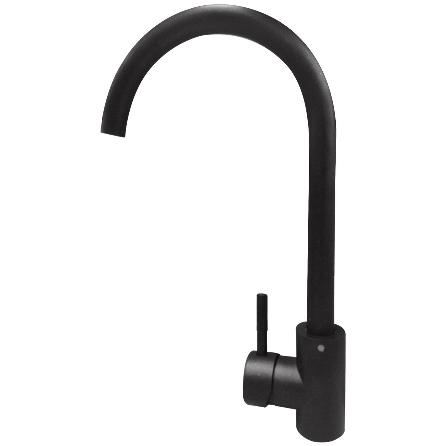 Змішувач для кухні Lidz Aria 015F (k35) LDARI015FBLM45289 одноважільний Чорний (193545)