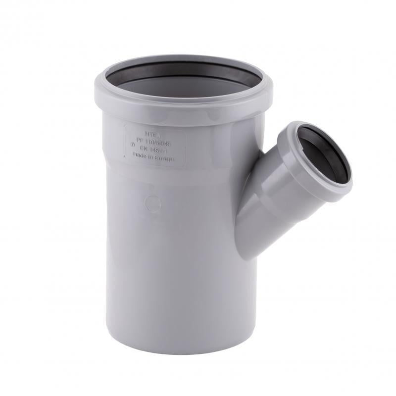 Тройник канализационный TA Sewage PPR 110х50х110 мм 45° (TASTRPP4511050)