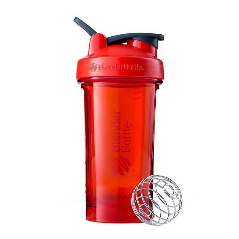 Шейкер для протеина из тритана с металлическим шариком-венчиком Blender Bottle Pro Series 710 мл Красный