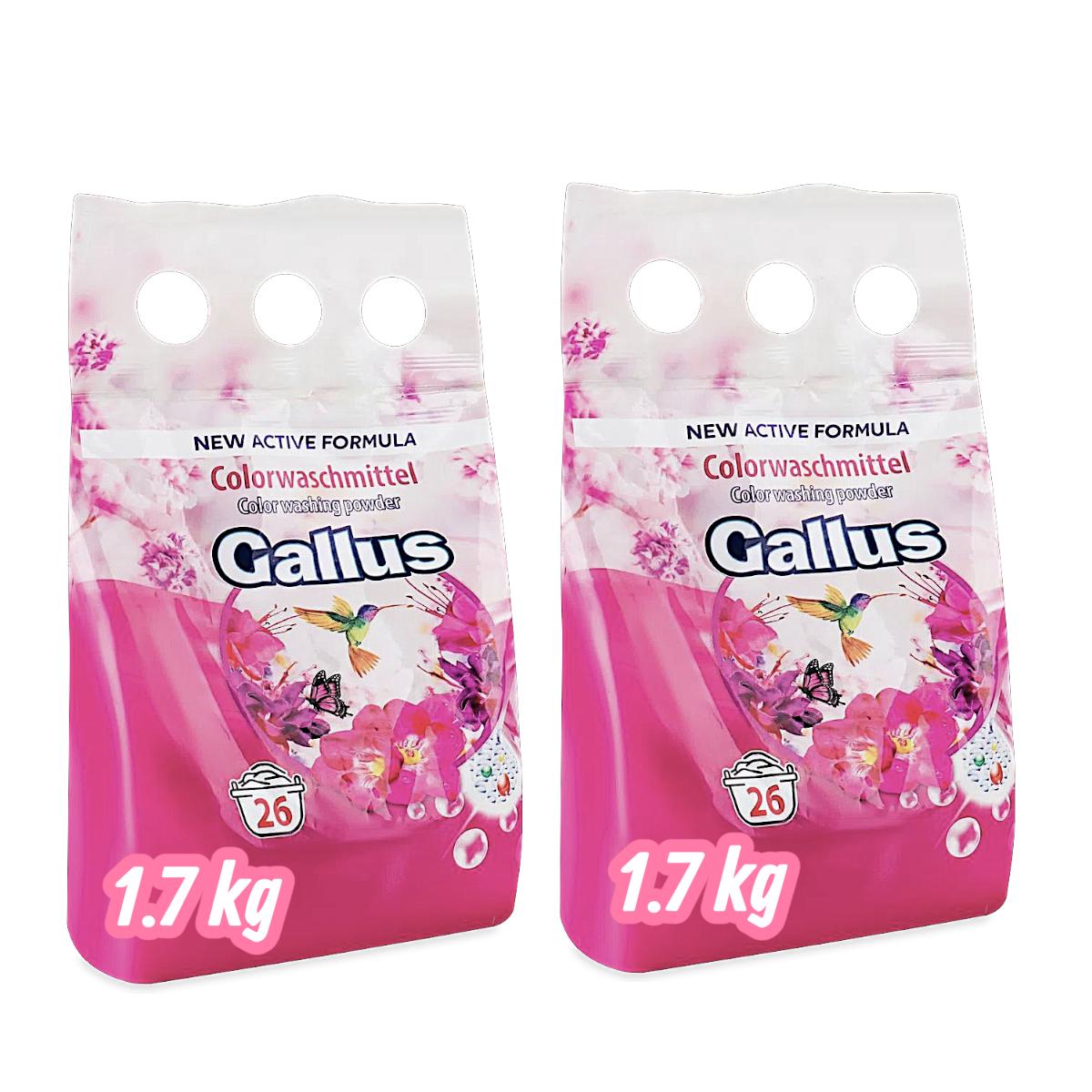 Набор порошков концентрата для стирки Gallus Colorwaschmittel по 1,7 кг 26 циклов стирки 2 шт. (303019)
