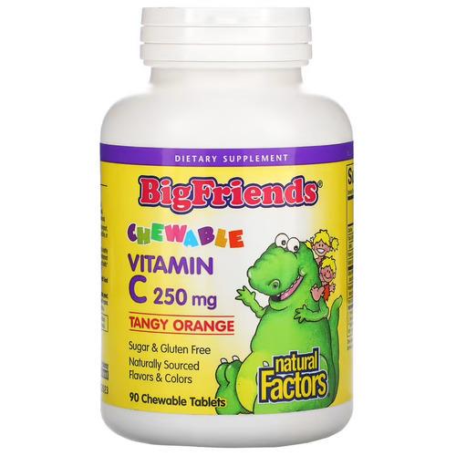 Витамин С для детей Natural Factors Chewable Vitamin C 250 мг 90 Chewable Tablets (NFS-01395)