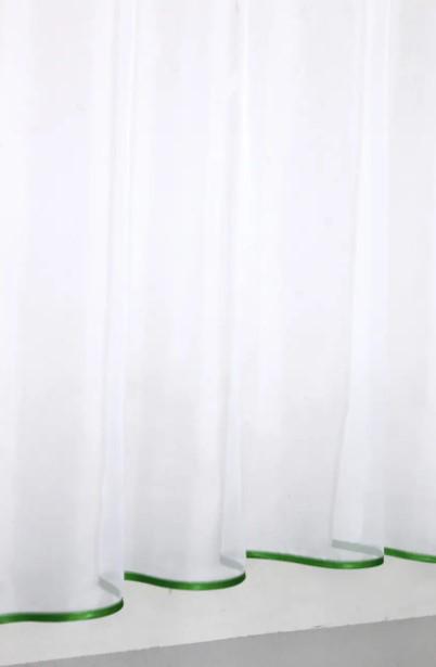 Занавеска на кухню арка 280х170 см Темно-салатовый/Белый (036к) - фото 3