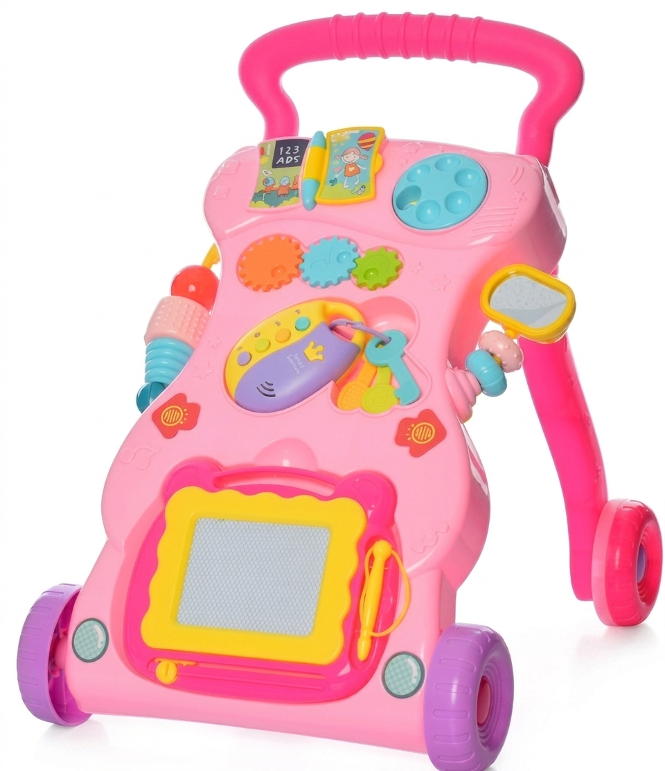 Ходунки-каталка для девочки с развивающим центром Limo Toy Розовый (35508595)