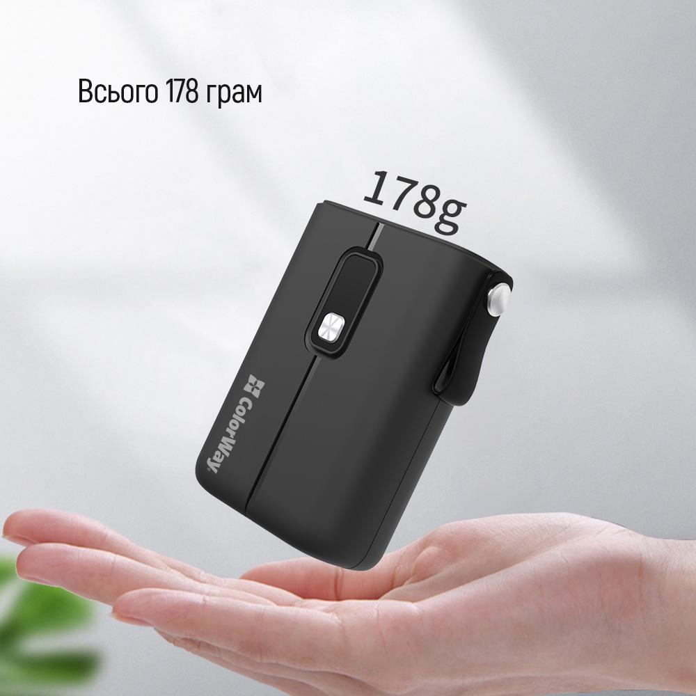 Повербанк ColorWay Full power USB QC3.0/USB-C Power Delivery 22,5W 10000 mAh Black (CW-PB100LPK2BK-PDD) - фото 7