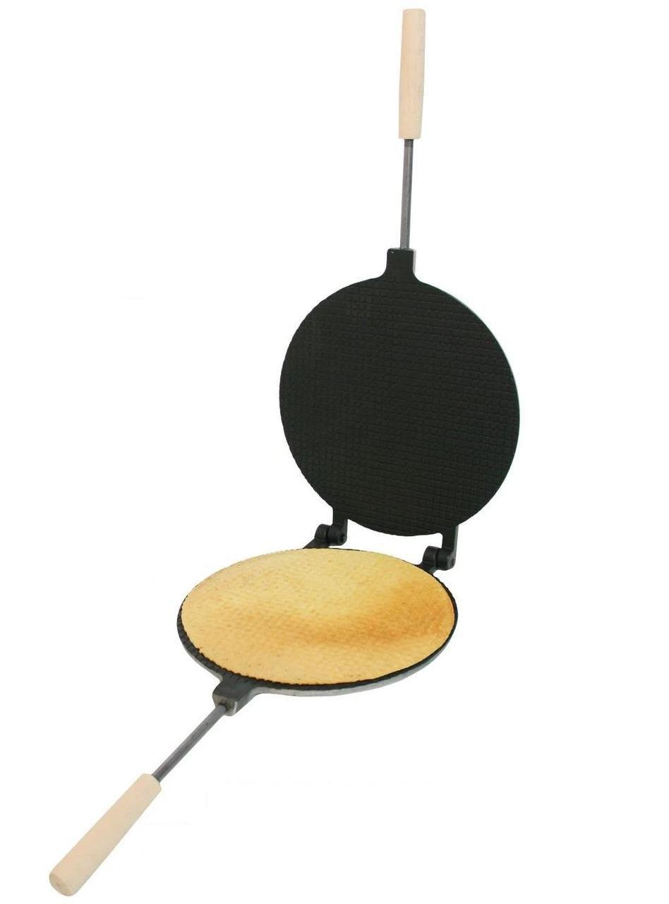 Вафельница круглая для вафельных трубочек с антипригарным тефлоновым покрытием (20321)