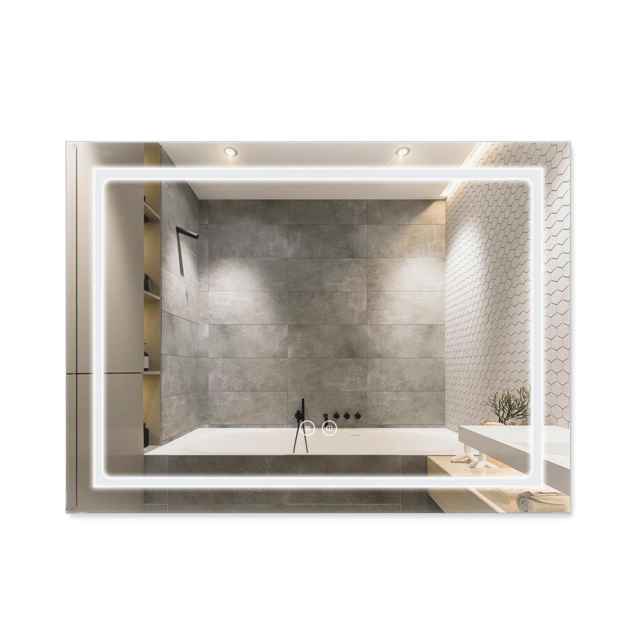 Зеркало Qtap Mideya DC-F904 с LED-подсветкой Touch с димером 800х600 мм (QT2078F904W)