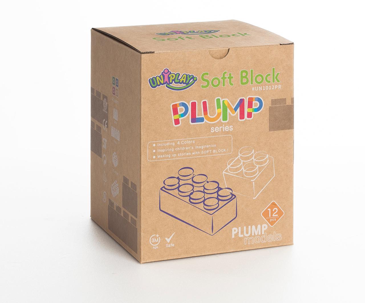 Конструктор Uniplay Mix Soft Block Primary 12 элементов (UN1012PR)
