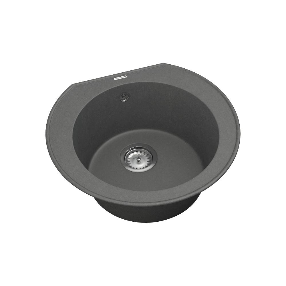 Кухонная мойка VANKOR Kres KMR 01.52 gray с сифоном