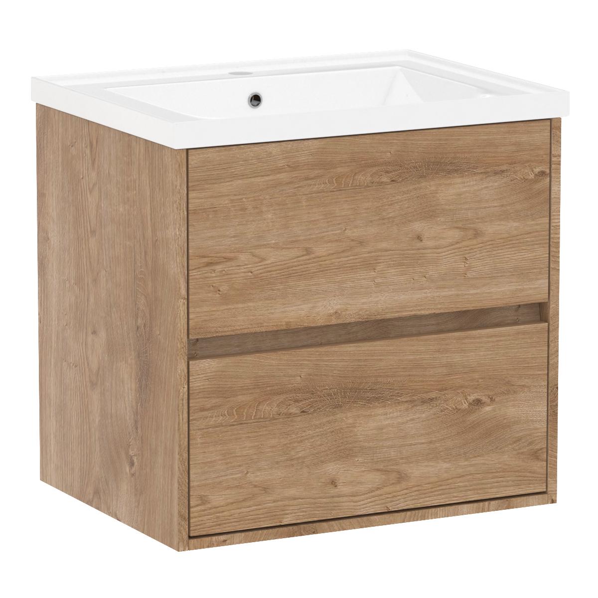 Тумба с умывальником подвесная VOLLE TEO 15-88-610Dr 62,3x52x46,4 см Коричневый (75501)