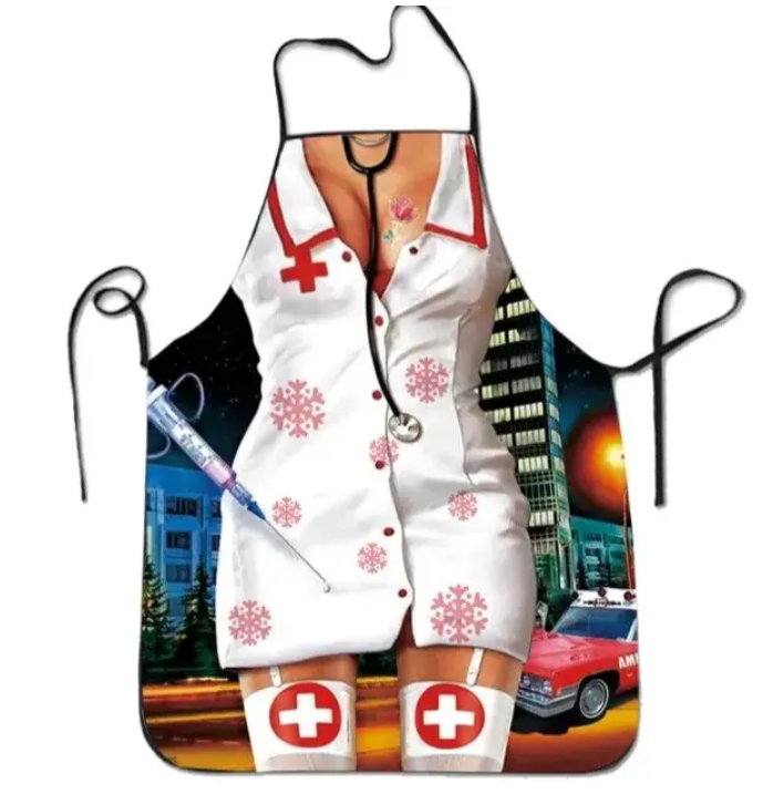 Фартук кухонный с приколом Медсестра 73х57 см Разноцветный (50080)