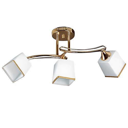 Люстра Svet с плафонами под три лампы Е27 Бело-золотой (SR-A3054/3 FG)