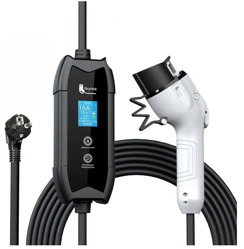 Зарядний пристрій для електромобіля Feyree EV Portable Type 1 16A 3,5 кВт 1-фазний Зарядний пристрій для електромобіля Feyree EV Portable Type 1 16A 3,5 кВт 1-фазний