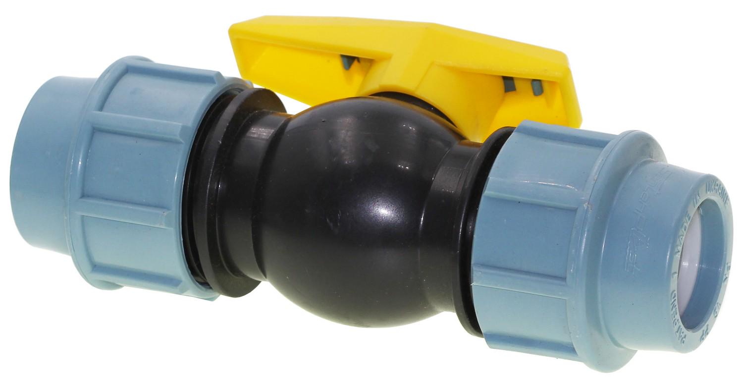 Кран кульовий SantehPlast d 40 мм прохідний для поліетиленових труб (00017804) - фото 2 Кран кульовий SantehPlast d 40 мм прохідний для поліетиленових труб (00017804) - фото 2