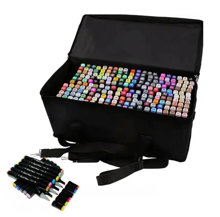 Набір скетч-маркерів двосторонніх YULIN в чохлі 262 шт. (MX-00007830) - фото 5