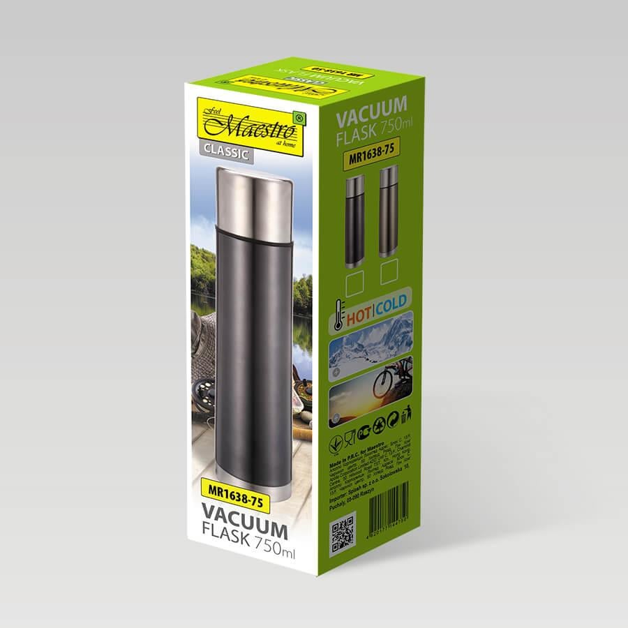 Термос питьевой Maestro из нержавеющей стали 0,75 л Коричневый (MR-1638-75) - фото 4 Термос питьевой Maestro из нержавеющей стали 0,75 л Коричневый (MR-1638-75) - фото 4