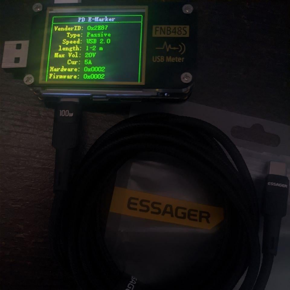 Кабель Essager Type-C PD 100w Fast Charge 1 м Black (25397393) - фото 10 Кабель Essager Type-C PD 100w Fast Charge 1 м Black (25397393) - фото 10