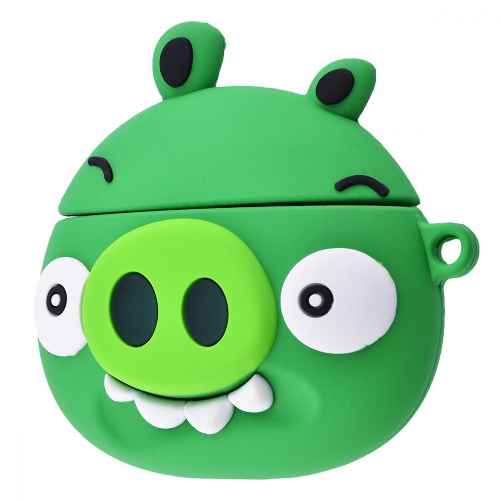 Силиконовый чехол для наушников Angry Birds Case for AirPods, Green
