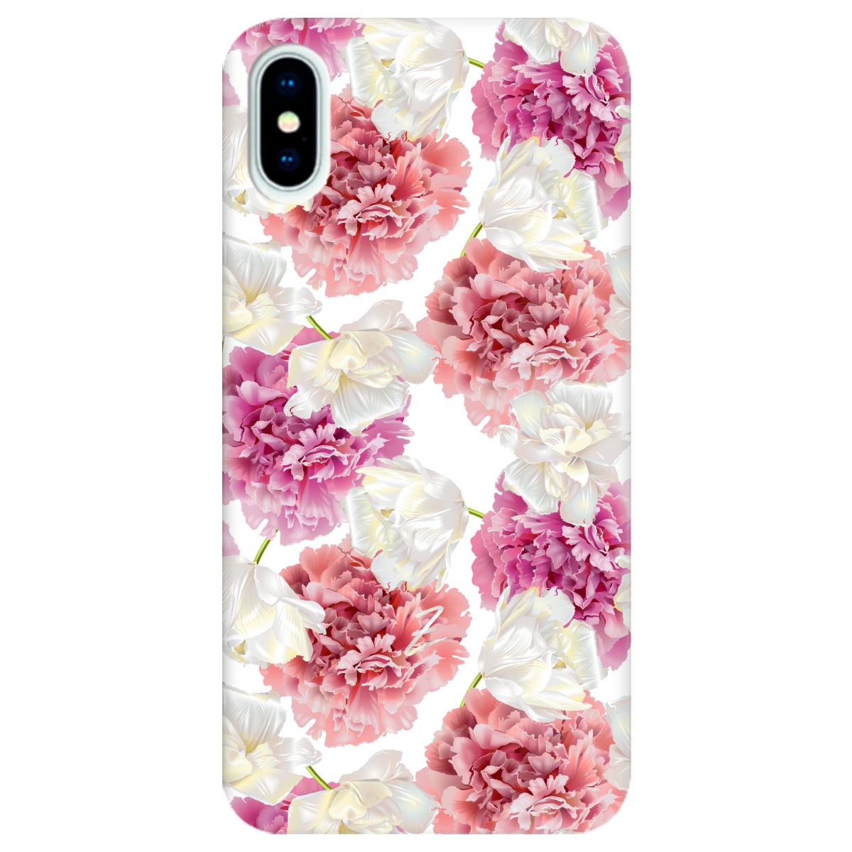 Силиконовый чехол Zorrov для Apple iPhone X - Floret (10290050153033576)