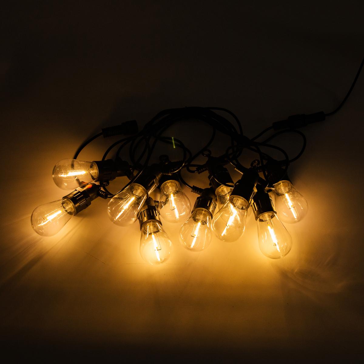 Гірлянда вулична ретро GarlandoPro S14Y 10 LED 5 м від мережі Теплий білий (100-107-S14Y) - фото 11 Гірлянда вулична ретро GarlandoPro S14Y 10 LED 5 м від мережі Теплий білий (100-107-S14Y) - фото 11