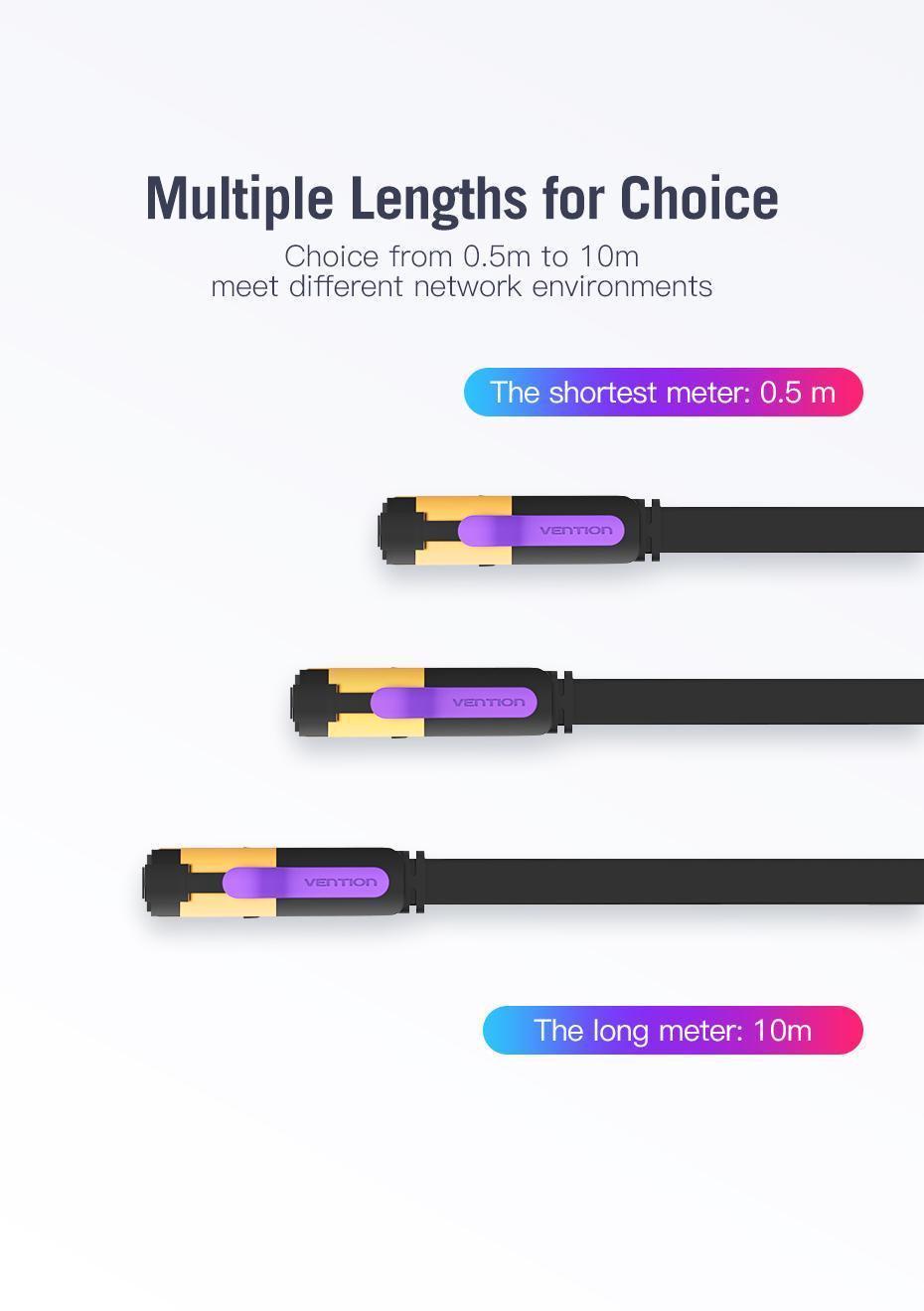 Подовжувач мережевий Vention 7 RJ45 RJ45 8 м Чорний (ICBBK) - фото 15 Подовжувач мережевий Vention 7 RJ45 RJ45 8 м Чорний (ICBBK) - фото 15