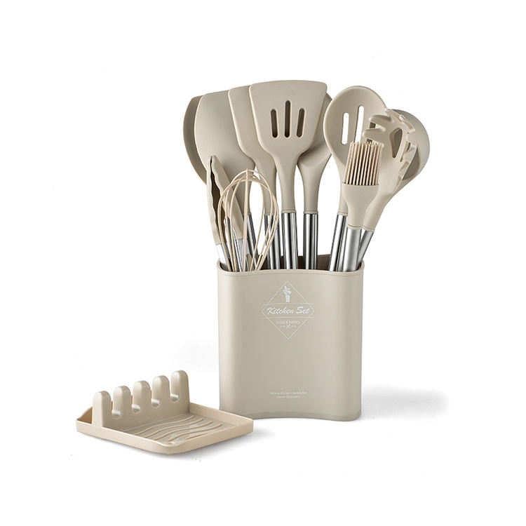 Набор силиконовой посуды Kitchen Set из 13 пр. Beige - фото 1