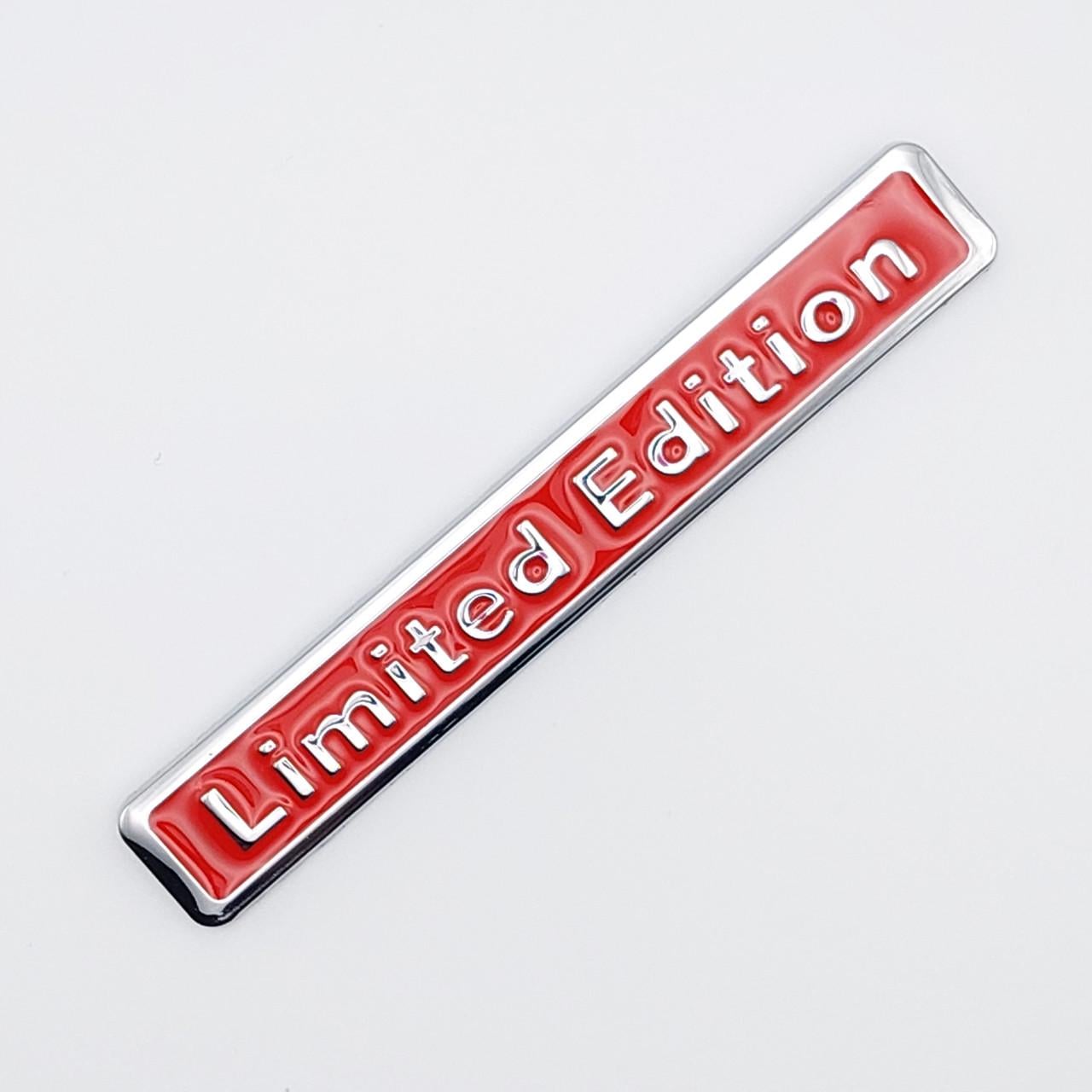 Эмблема Limited Edition 9,5х1,5 см Хром/Красный (1773945837)