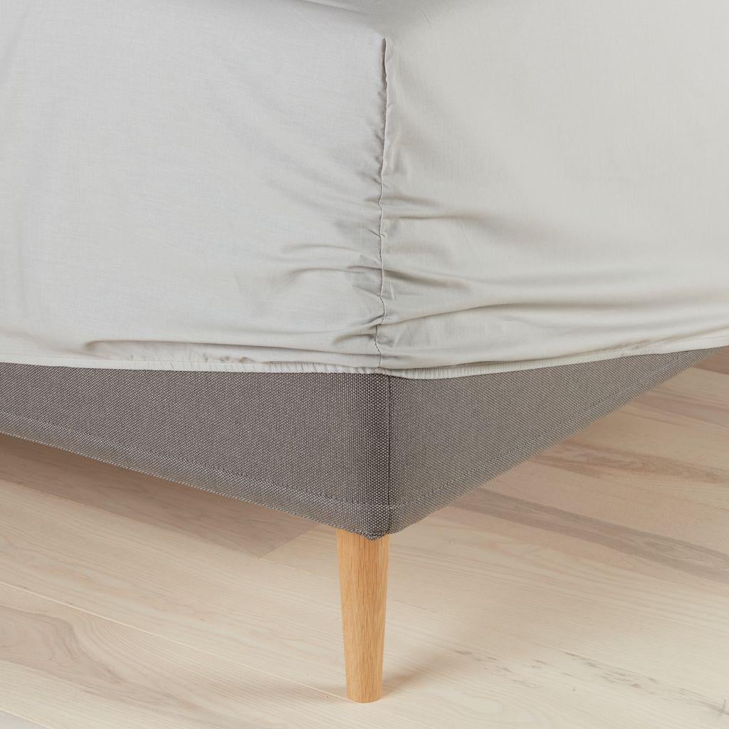 Простынь на резинке 180x200x35 см хлопок Серый