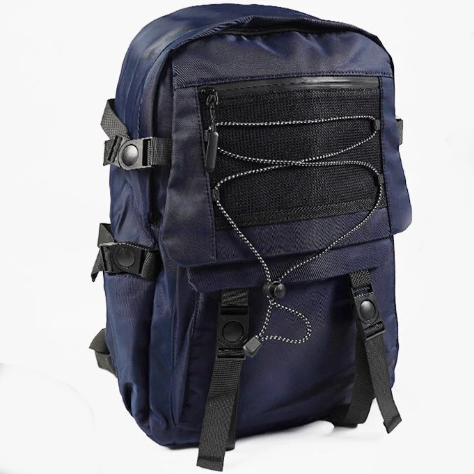 Школьный рюкзак для мальчика с карманами боковые 2 шт./спереди 2 шт. Синий (28443969)