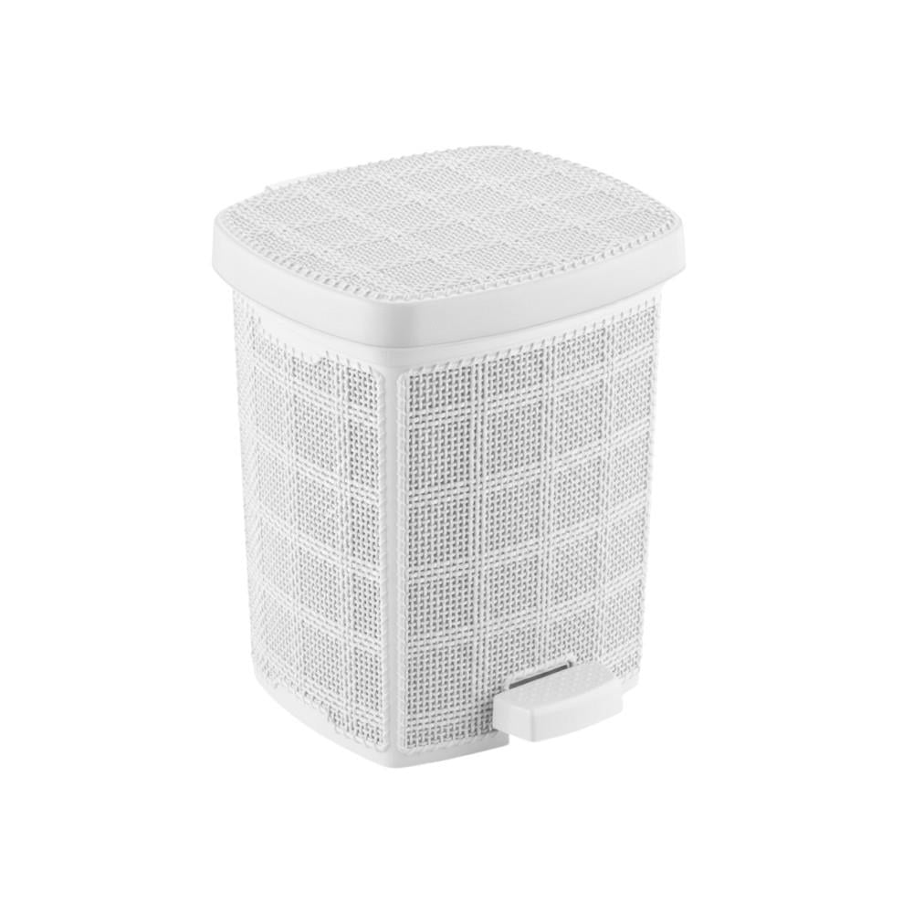 Контейнер для сміття Akay Plastik Jute з педаллю 12 л (AK606)