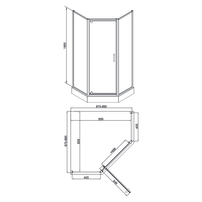 Душова кабіна Qtap Leo CRM10995-AC6 Clear (SD00039707) - фото 2