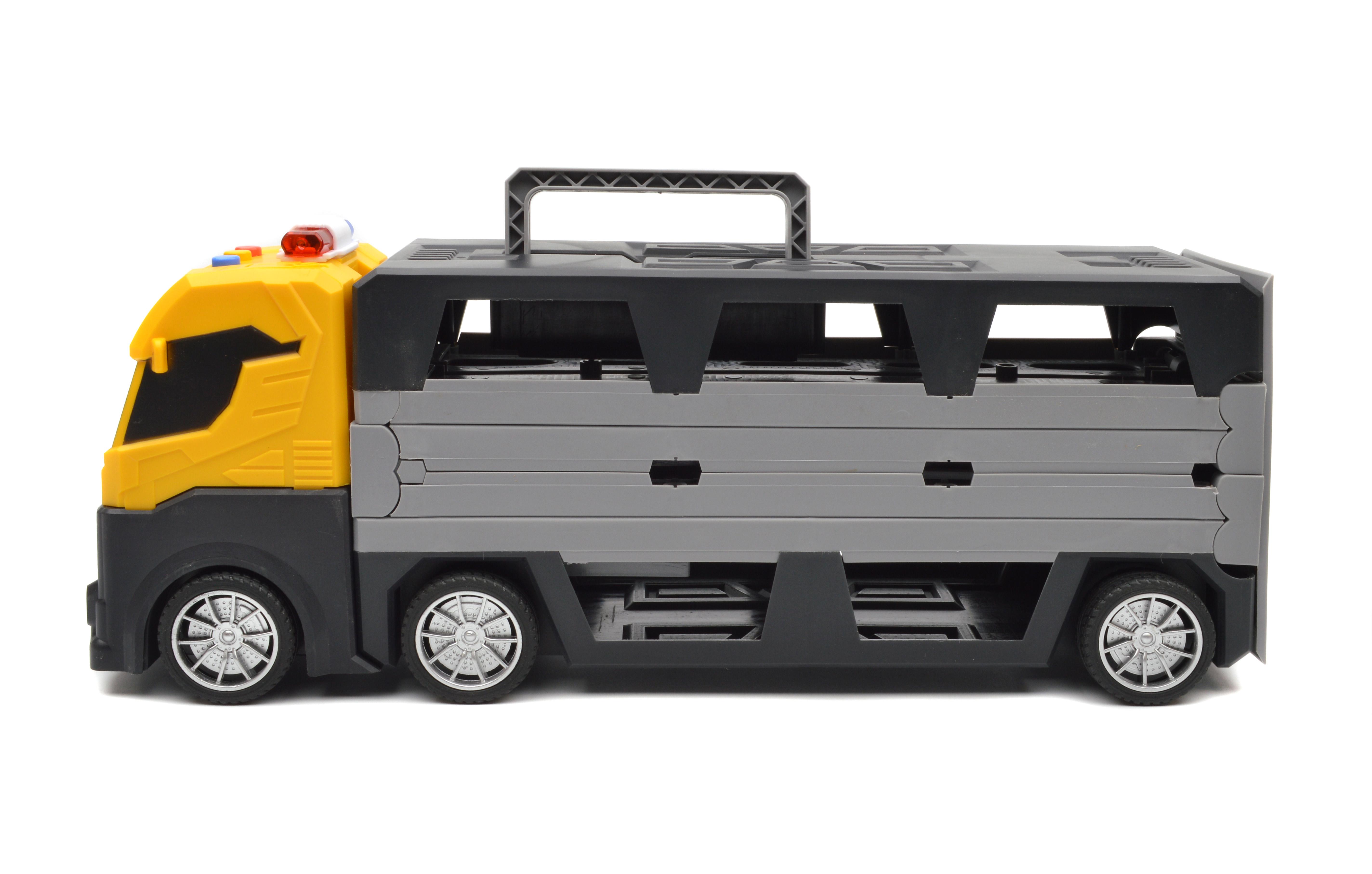 Автовоз с трамплином/пусковым механизмом/машинками (T909A) - фото 2 Автовоз с трамплином/пусковым механизмом/машинками (T909A) - фото 2