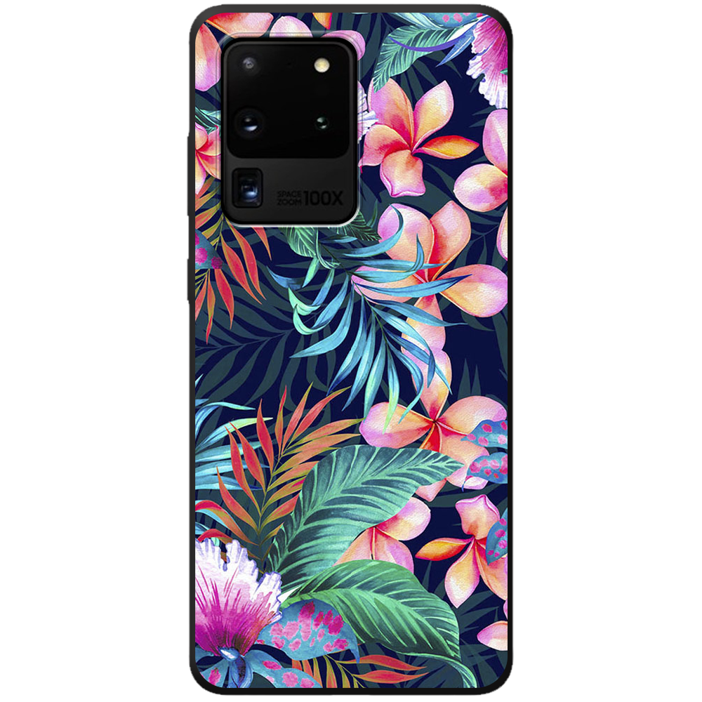 Чохол Boxface Samsung G988 Galaxy S20 Ultra flowers in the tropics Чорний силікон (38878-up1971-44015)