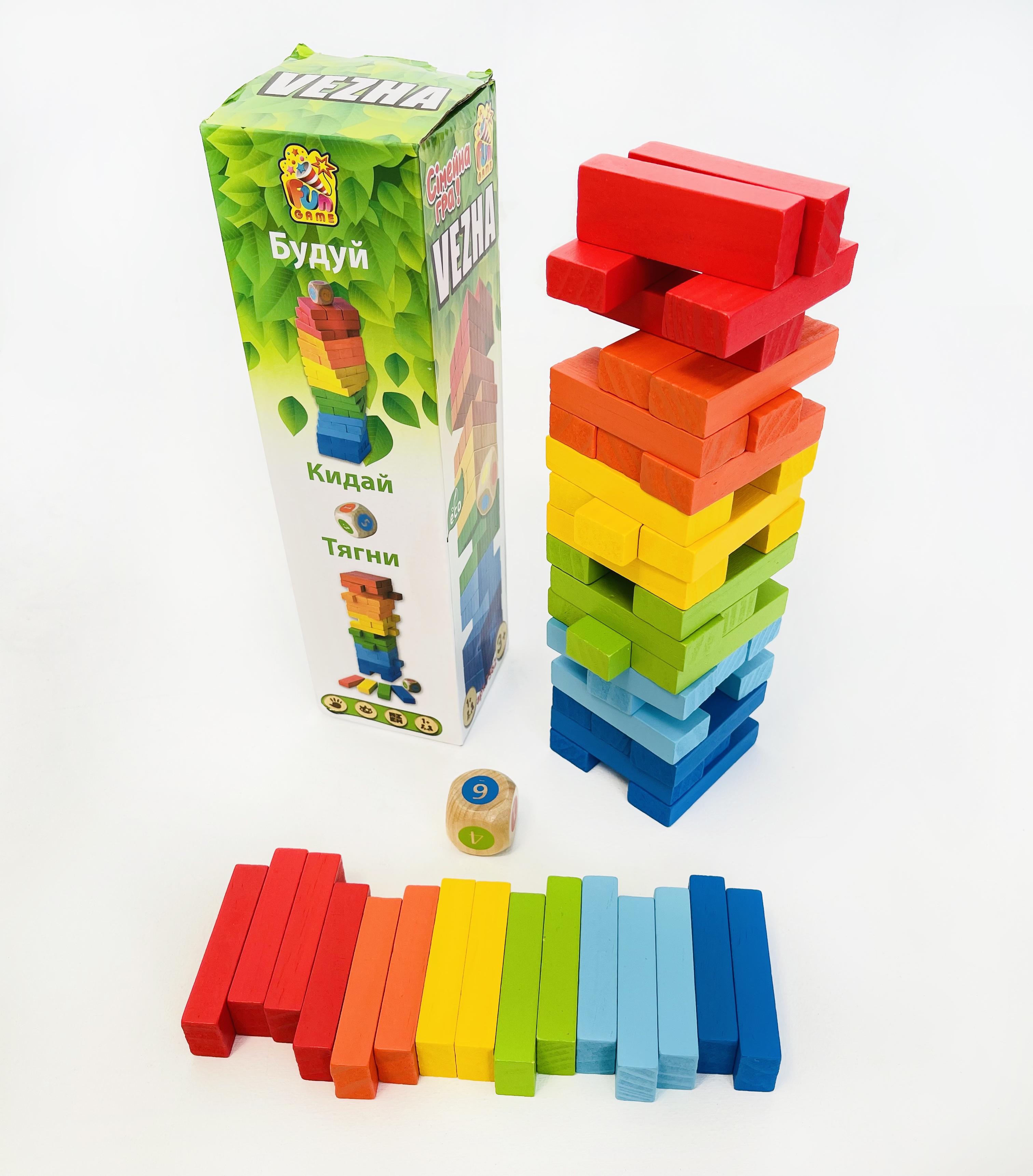 Детская деревянная развивающая игрушка кубики башня Oray - фото 9