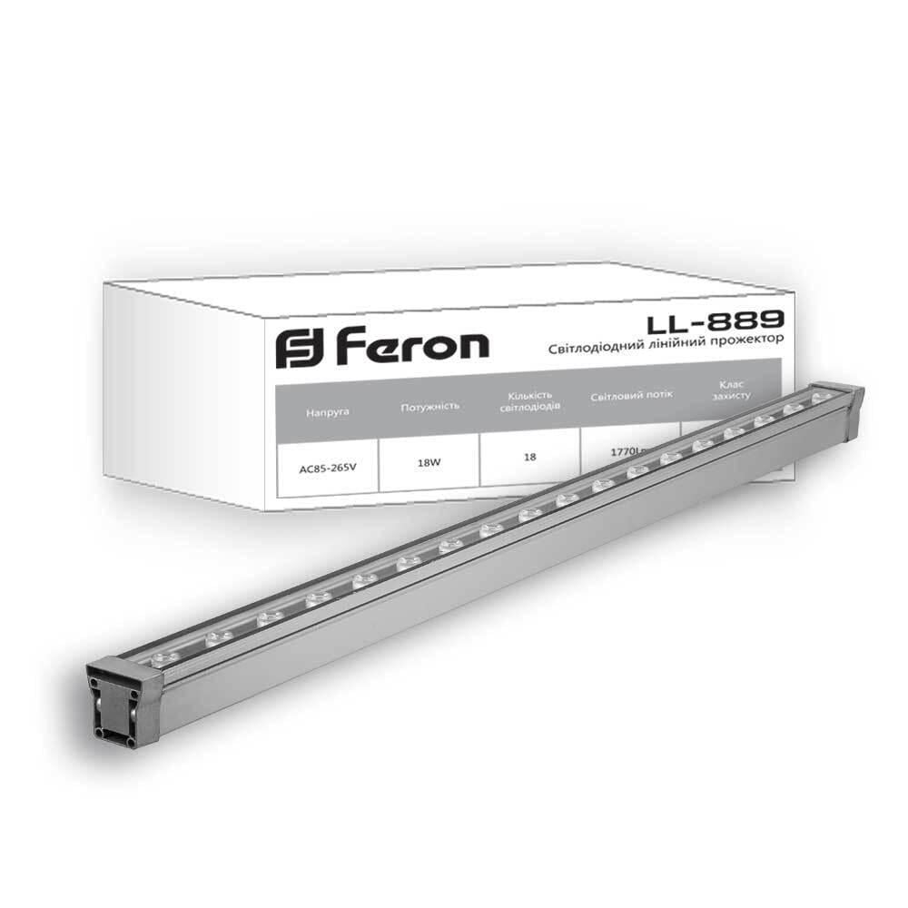 Прожектор архитектурный светодиодный Feron LL-889 18 Вт 2700K металлик (15043)