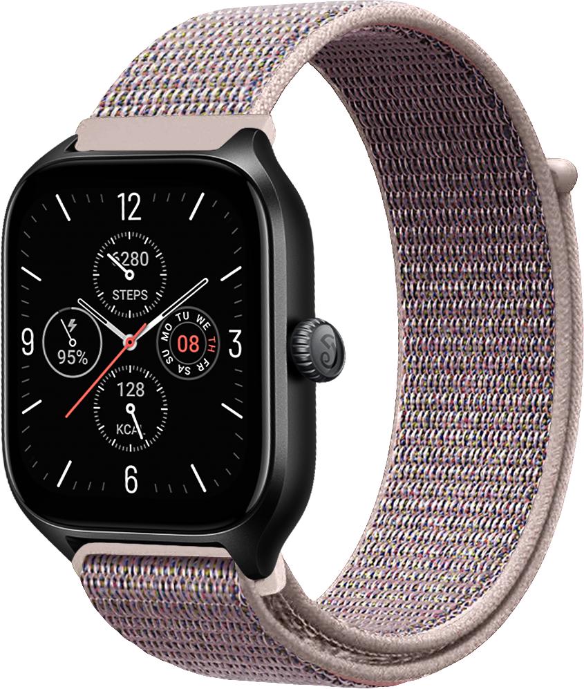 Ремешок нейлоновый Sport Loop для Amazfit GTS 4/Mini Grey Pink (29522-06)