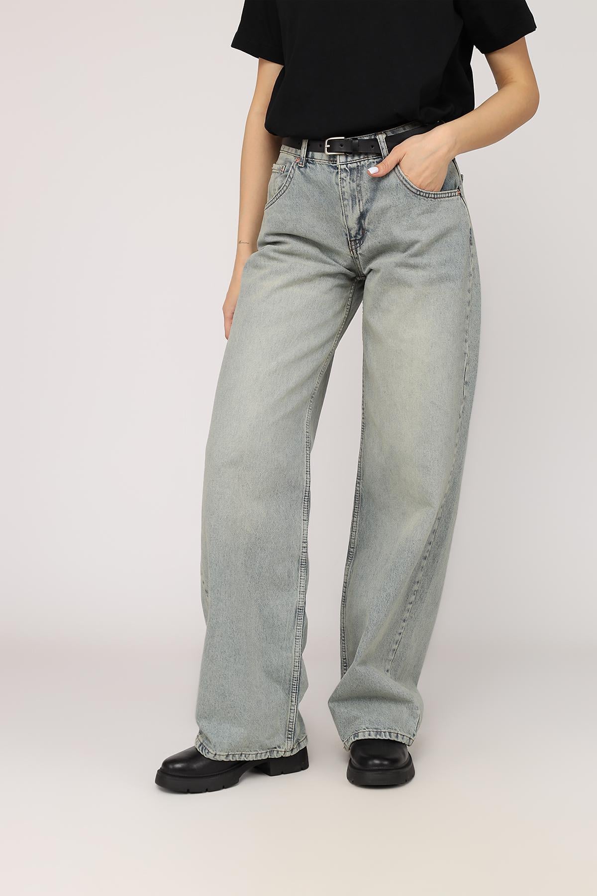 Джинсы baggy женские р. 46 Голубой (ЦБ-00272489)