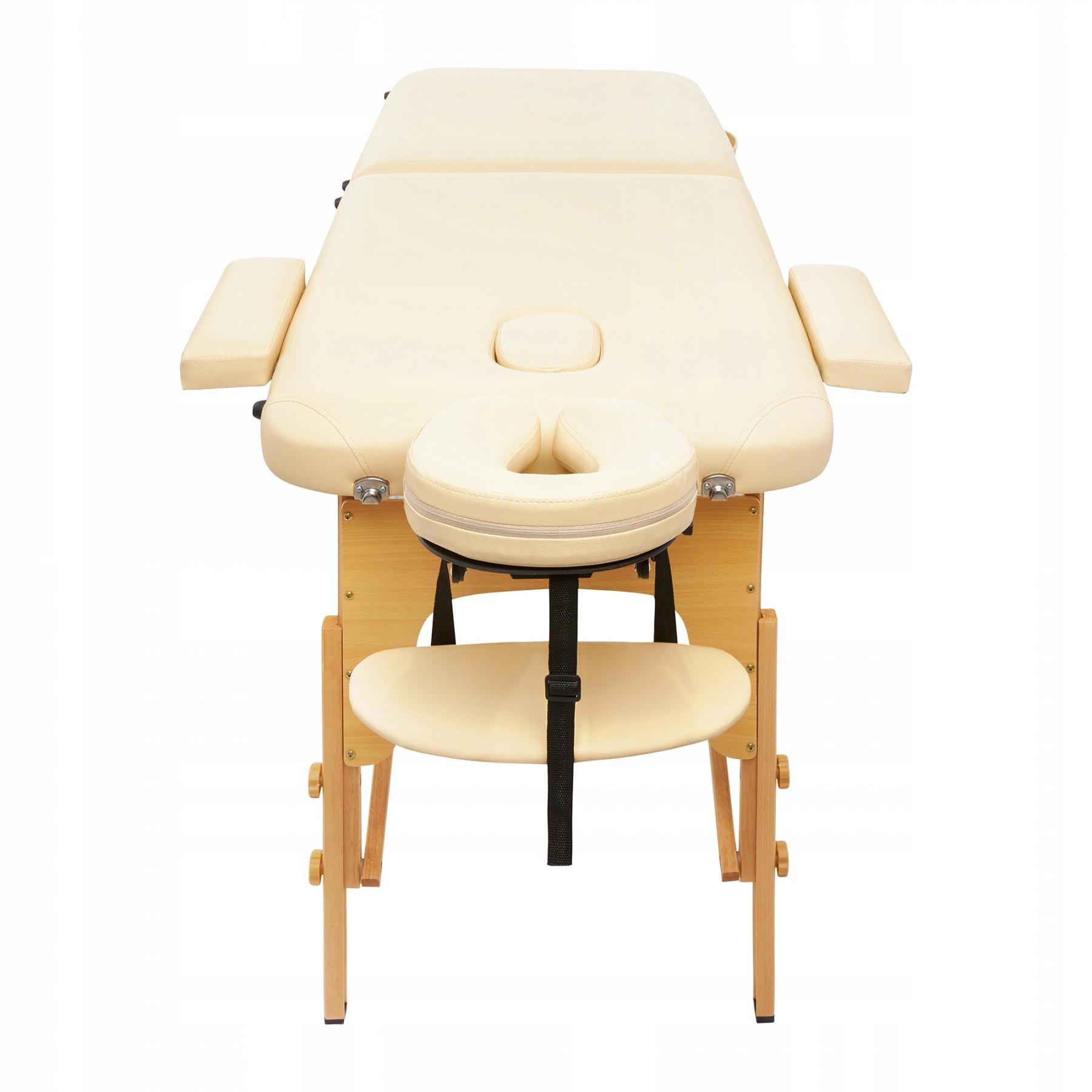 Массажный стол складной 4fizjo Massage Table Wood W70 Beige (39448) - фото 11