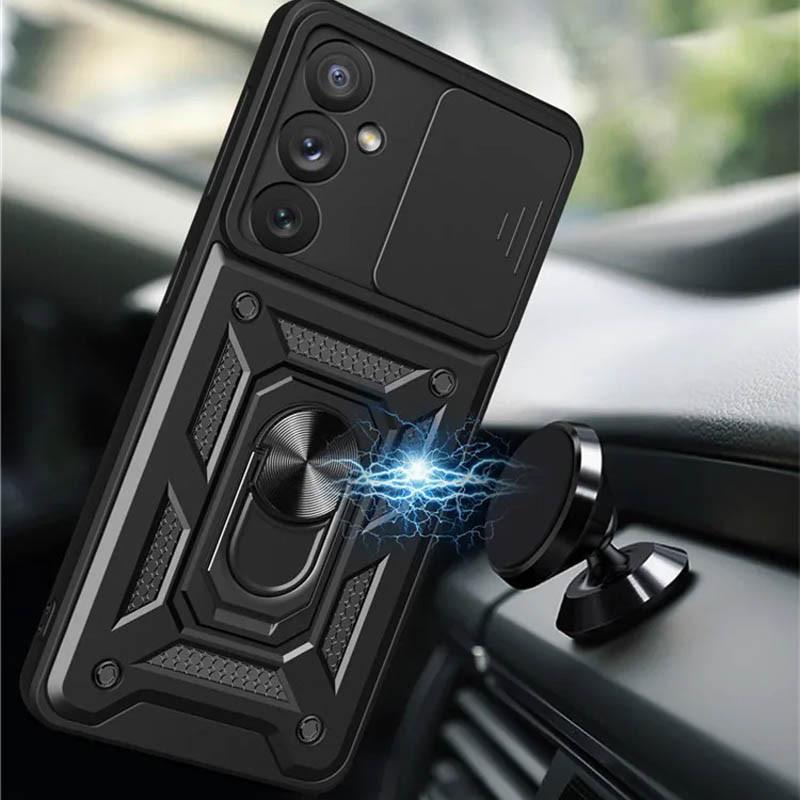 Противоударный Ударопрочный чехол Camshield Serge Ring для Samsung Galaxy A35 Черный - фото 3 Противоударный Ударопрочный чехол Camshield Serge Ring для Samsung Galaxy A35 Черный - фото 3