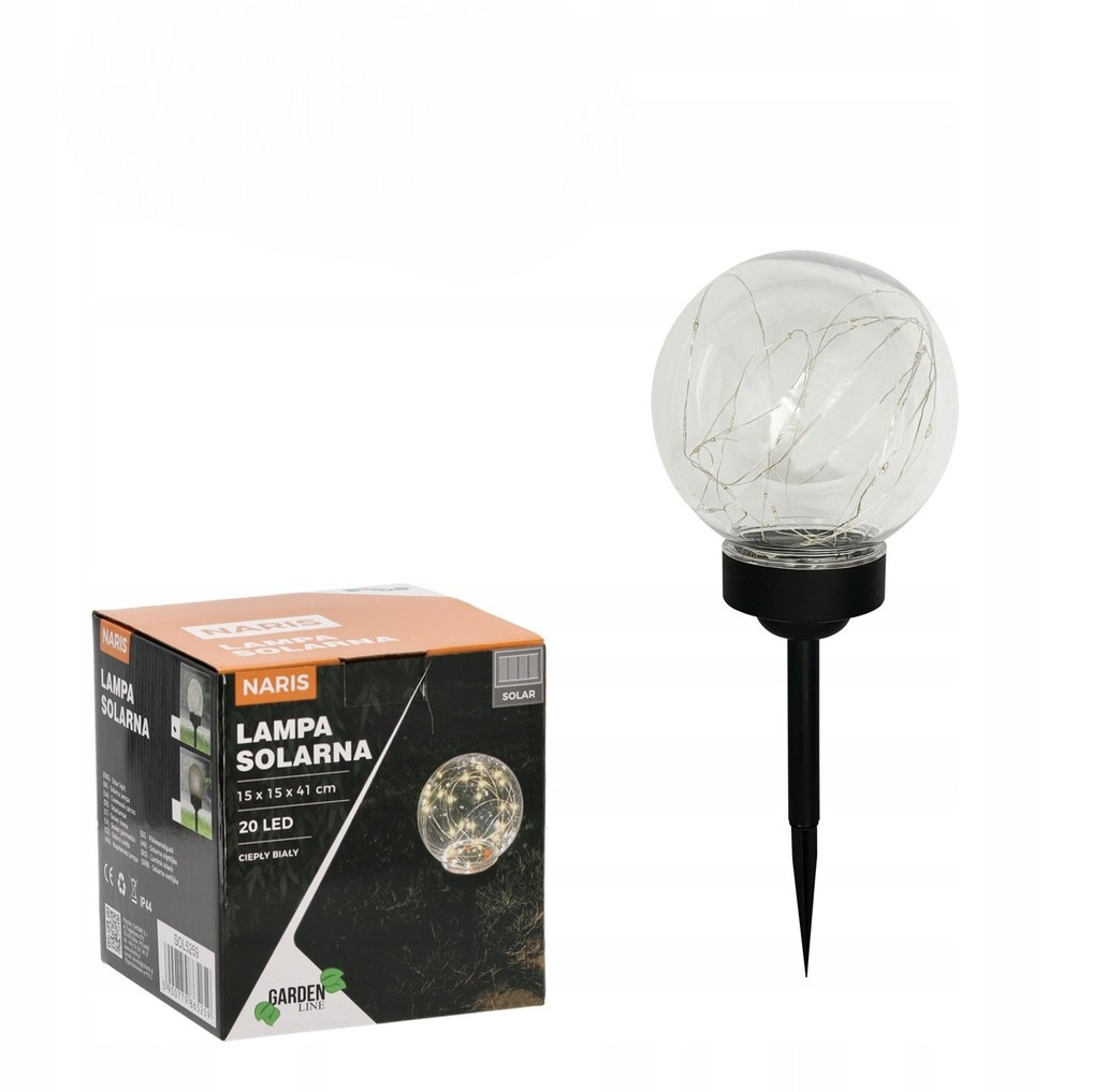 Светильник уличный GardenLine Naris SOL5259 на солнечной батарее 15x15x41 см Теплый белый (24723882) - фото 3