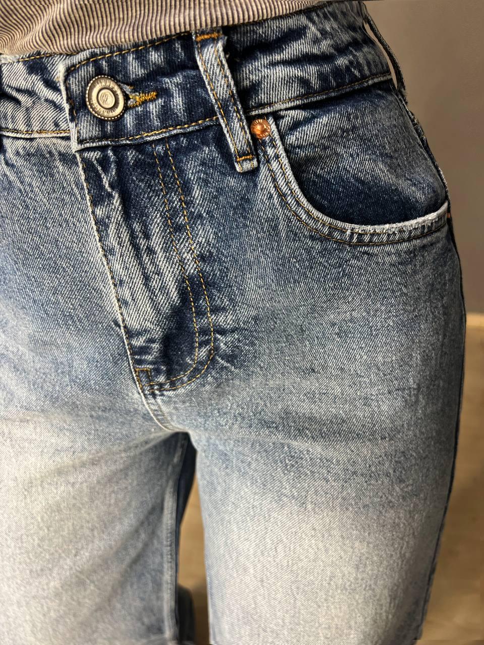 Джинси жіночі Mikaletta 13475 WIDE LEG jeans палаццо широкі від стегна висока посадка р. 29 Світло-синій (3872) - фото 7