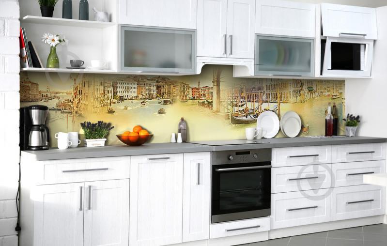 Скинали на кухню Zatarga «Гондоли Венеції» 600х2500 мм вінілова 3Д наклейка кухонний фартух самоклеюча Скинали на кухню Zatarga «Гондоли Венеції» 600х2500 мм вінілова 3Д наклейка кухонний фартух самоклеюча