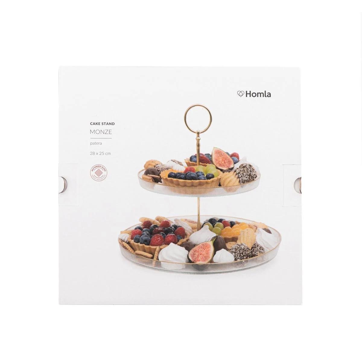 Блюдо сервировочное двухъярусное Homla MONZE 21/28 см Прозрачный (217720) - фото 4 Блюдо сервировочное двухъярусное Homla MONZE 21/28 см Прозрачный (217720) - фото 4