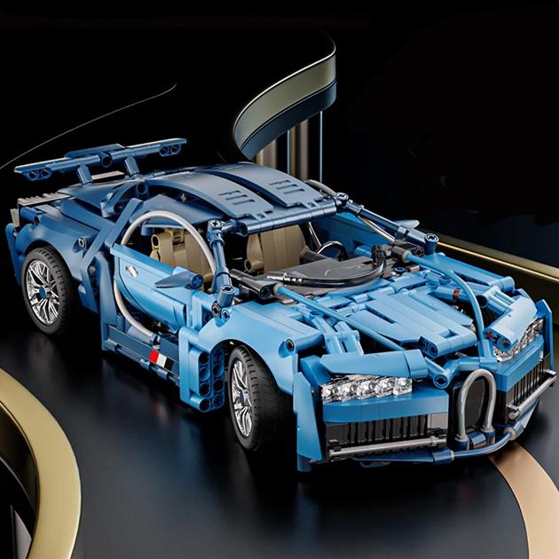 Конструктор Bugatti chiron 1220 деталейi 1:14 Бугатті Синій (29011572) - фото 3 Конструктор Bugatti chiron 1220 деталейi 1:14 Бугатті Синій (29011572) - фото 3