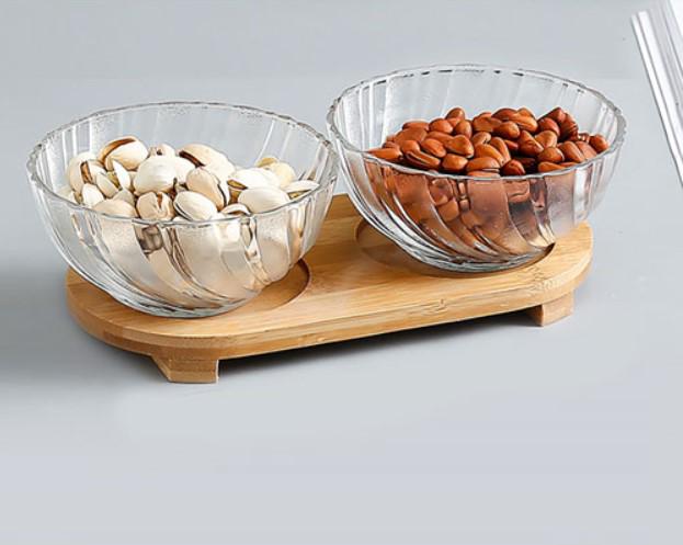 Менажница на подставке Stenson Crystal 24х11х12 см 3 пр. (AN013564) Менажница на подставке Stenson Crystal 24х11х12 см 3 пр. (AN013564)