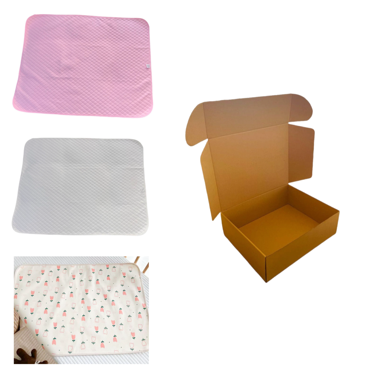 Набір непромокальних пелюшок для дівчинки 70х90 см 3 шт. (24246846) - фото 5